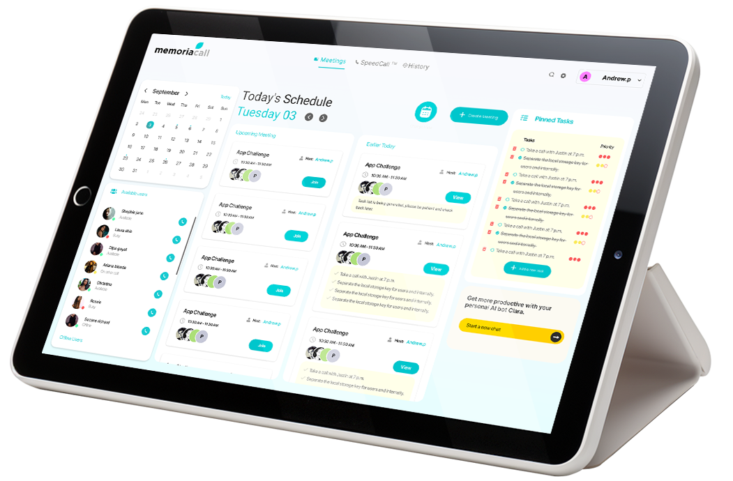 MemoriaCall: AI Platform UX
